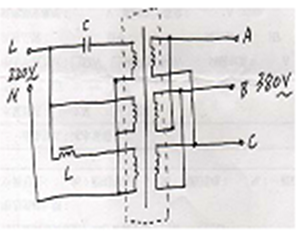 单相220v怎样转换成三相380v?