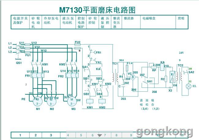 m7130型平面磨床原理图图片