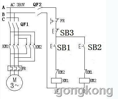 一个电动机的电动葫芦电气二次回路图_接线图分享