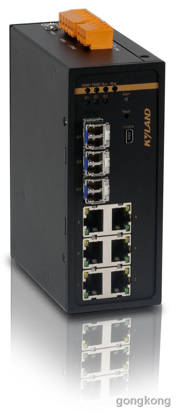 东土sicom3306 2层iec61850管理型din卡轨式工业以太网交换机